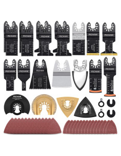 Kit de Hojas Multiherramienta PECHAM 104 Pcs para Corte Madera y Metal