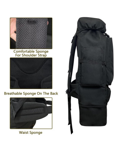 Mochila de Camping Wesoke 100L Impermeable Táctica Unisex