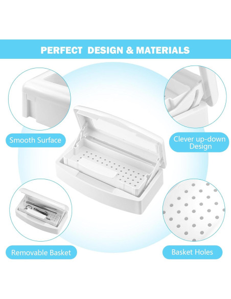 Caja Esterilizadora de Herramientas de Uñas Soiiw 22.5x10.5cm Caja Esterilizadora de Herramientas de Uñas Soiiw 22.5x10.5cm