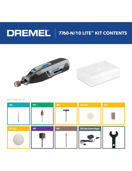 Dremel Lite 7760 N/10 Herramienta Rotativa Inalámbrica 4V Dremel Lite 7760 N/10 Herramienta Rotativa Inalámbrica 4V