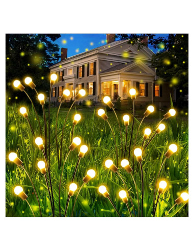 Luces LED Solares de Jardín OZS - 6 Paquete, Blanco Cálido