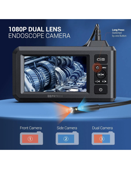 Endoscopio Industrial DEPSTECH DS300, 1080P, 5m, Pantalla 4.3" Endoscopio Industrial DEPSTECH DS300, 1080P, 5m, Pantalla 4.3"