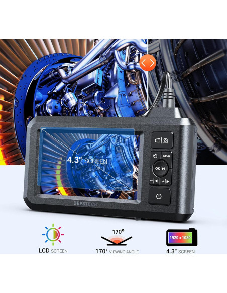 Endoscopio Industrial DEPSTECH DS300, 1080P, 5m, Pantalla 4.3" Endoscopio Industrial DEPSTECH DS300, 1080P, 5m, Pantalla 4.3"