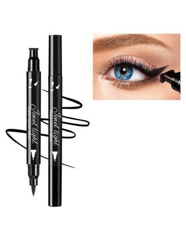 Eyeliner Líquido Negro Doble Punta Linble - Impermeable 8mm