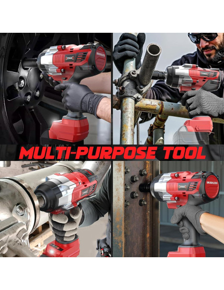 Llave de impacto inalámbrica 1/2" DIYtoolifz 1400 Nm 18V Llave de impacto inalámbrica 1/2" DIYtoolifz 1400 Nm 18V