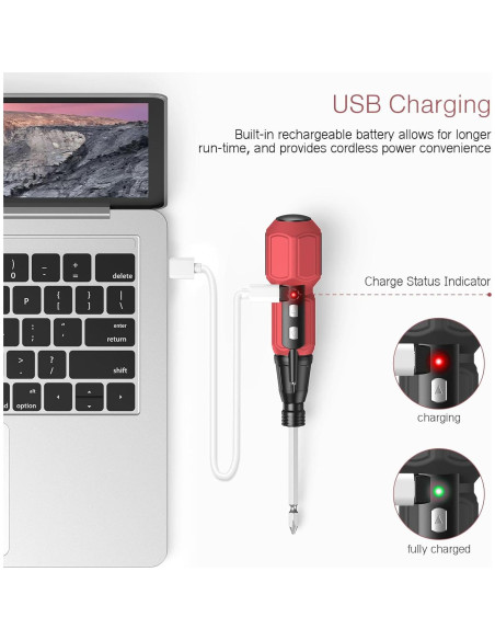 Destornillador Eléctrico Inalámbrico LOFICOPER Rojo 280 RPM Destornillador Eléctrico Inalámbrico LOFICOPER Rojo 280 RPM