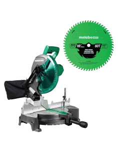 Sierra Ingletadora Metabo HPT C10FCGS 10" 60 Dientes 10.9 kg