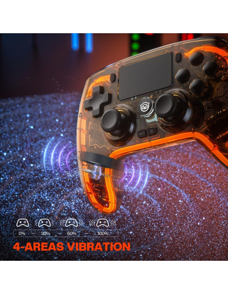 Controlador Inalámbrico NYXI PS4 con Joysticks Hall y RGB Controlador Inalámbrico NYXI PS4 con Joysticks Hall y RGB