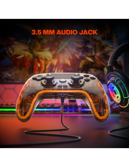 Controlador Inalámbrico NYXI PS4 con Joysticks Hall y RGB Controlador Inalámbrico NYXI PS4 con Joysticks Hall y RGB