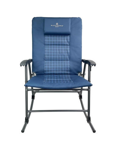 Silla Mecedora Plegable Black Sierra XL Respaldo Alto 136 kg