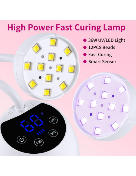 Lámpara UV para Uñas Kikugu M2 36W Inalámbrica con Temporizador Lámpara UV para Uñas Kikugu M2 36W Inalámbrica con Temporizador