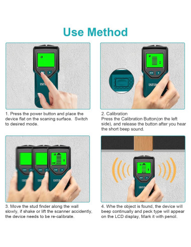 Localizador de Vigas USTUDCHY 5 en 1 con Pantalla LCD