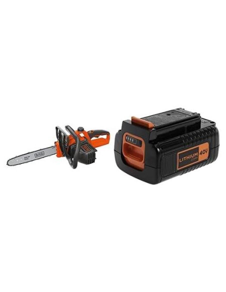 Motosierra Inalámbrica BLACK+DECKER 40V 12" con Batería Extra Motosierra Inalámbrica BLACK+DECKER 40V 12" con Batería Extra
