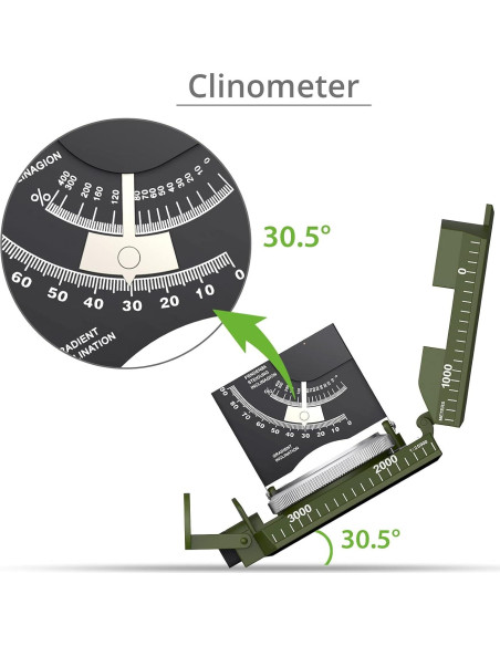Brújula de Supervivencia Proster para Senderismo con Clinómetro Brújula de Supervivencia Proster para Senderismo con Clinómetro