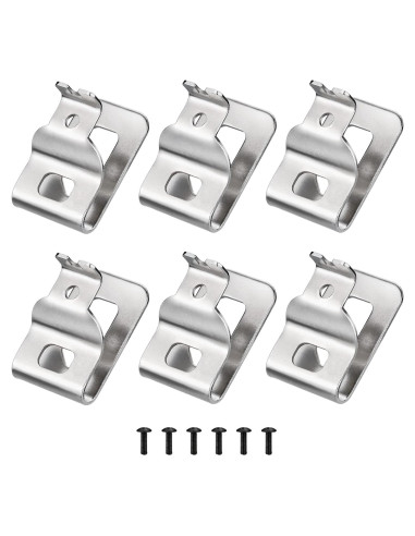 Clips de Cinturón Dewalt 6 Piezas Acero Inoxidable 304
