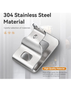 Clips de Cinturón Dewalt 6 Piezas Acero Inoxidable 304 2