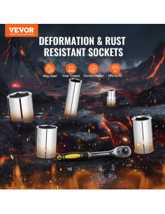 VEVOR Kit de Herramientas Mecánicas 121 Piezas Acero Aleado 2