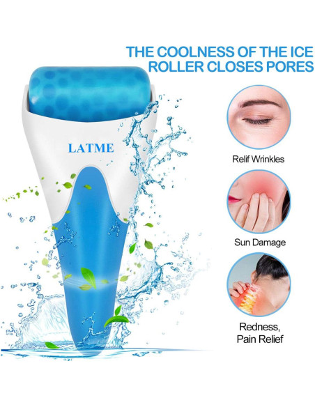 Rodillo de Hielo LATME para Masaje Facial y Corporal Azul Rodillo de Hielo LATME para Masaje Facial y Corporal Azul