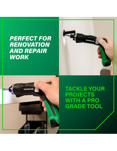 Destornillador Inalámbrico Metabo HPT DB3DL2 3.6V con 2 Baterías