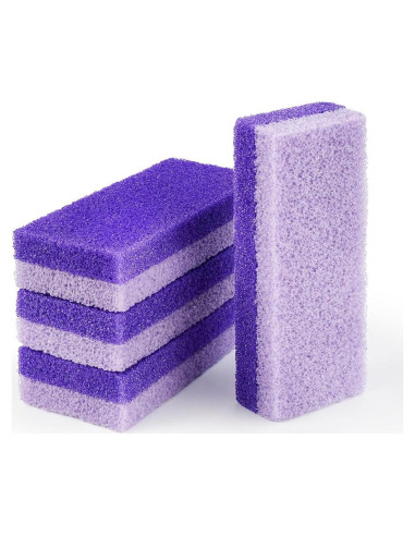 4 Piezas Piedra Pómez Exfoliadora para Pies y Talones Morado