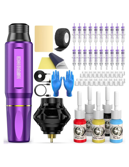 Kit de Máquina de Tatuaje Inalámbrica Wormhole WTK176 - 1,050 mAh Kit de Máquina de Tatuaje Inalámbrica Wormhole WTK176 - 1,050 mAh