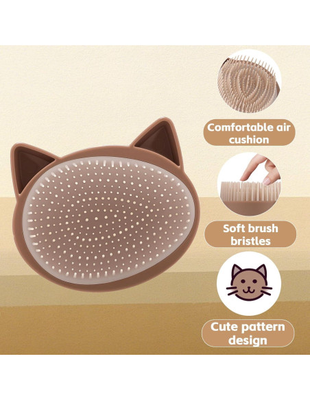 Cepillo para Cabello Antiestático Gato&Mono 10.9x8.2cm Cepillo para Cabello Antiestático Gato&Mono 10.9x8.2cm