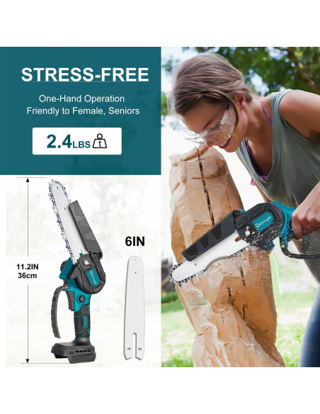 Mini Motosierra Inalámbrica QSDXNYDC 6" para Makita 18V Mini Motosierra Inalámbrica QSDXNYDC 6" para Makita 18V