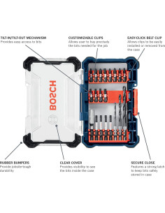 Juego de 20 Piezas Bosch DDMS20 para Perforación y Atornillado 2