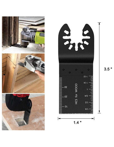 Paquete de 60 Hojas de Sierra Oscilante AxPower 8.89cm