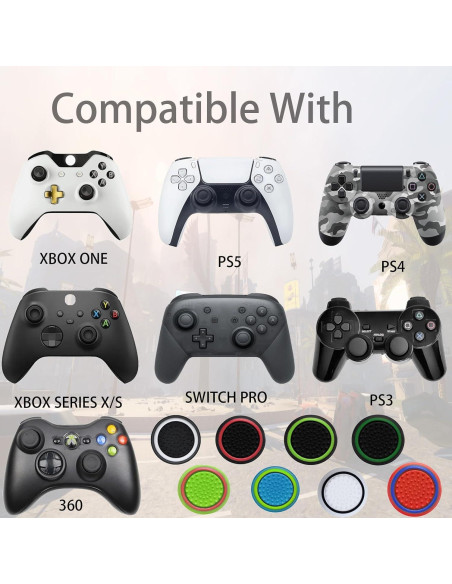 24 Tapas de Agarre de Joystick CTHTBZ para PS4, Xbox, Switch 24 Tapas de Agarre de Joystick CTHTBZ para PS4, Xbox, Switch
