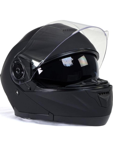 Casco Modular de Motocicleta Milwaukee MPH9814DOT Negro Mate XS