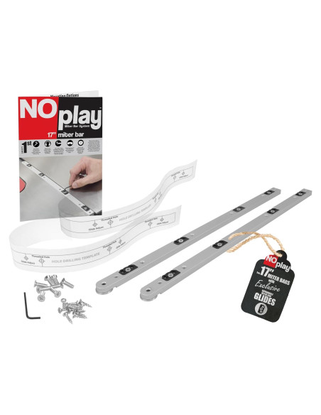 Barras de Inglete de Aluminio NoPlay 43.18 cm - Paquete de 2 Barras de Inglete de Aluminio NoPlay 43.18 cm - Paquete de 2