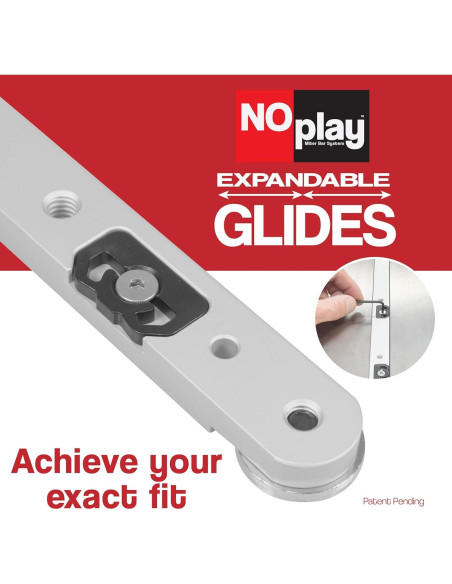 Barras de Inglete de Aluminio NoPlay 43.18 cm - Paquete de 2 Barras de Inglete de Aluminio NoPlay 43.18 cm - Paquete de 2