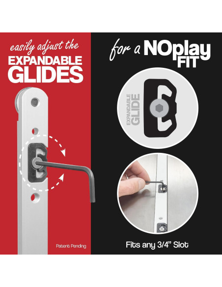 Barras de Inglete de Aluminio NoPlay 43.18 cm - Paquete de 2 Barras de Inglete de Aluminio NoPlay 43.18 cm - Paquete de 2