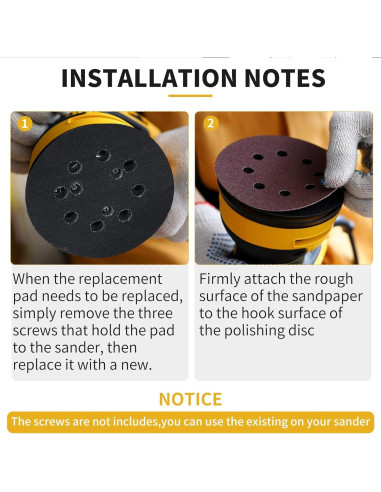 Almohadilla de Lijado 5" (12.7 cm) Sander para DeWalt DW420