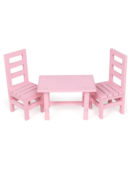 Muebles para muñecas 1:6 SM SunniMix, Sillas y Mesa Rosa Muebles para muñecas 1:6 SM SunniMix, Sillas y Mesa Rosa