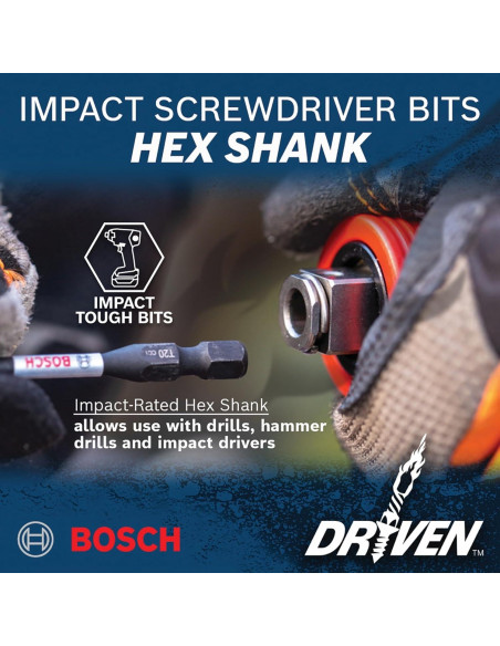 Adaptador de Enchufe Bosch ITDSA12 1/4" Hex a 1/2" Impacto Adaptador de Enchufe Bosch ITDSA12 1/4" Hex a 1/2" Impacto