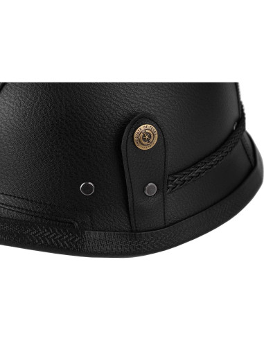 Casco Medio de Motocicleta Retro Yesmotor 108 Negro M