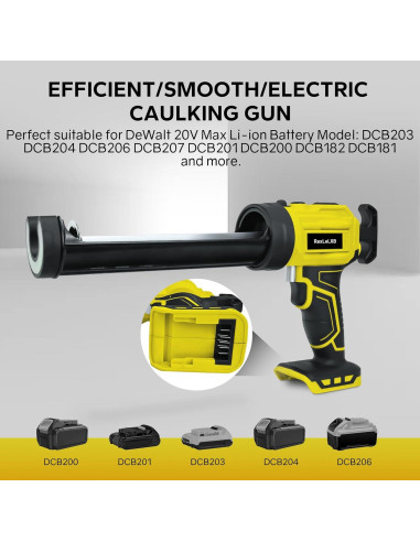 Pistola de Calafateo Inalámbrica Dewalt 20V, 450lm, 4 Velocidades