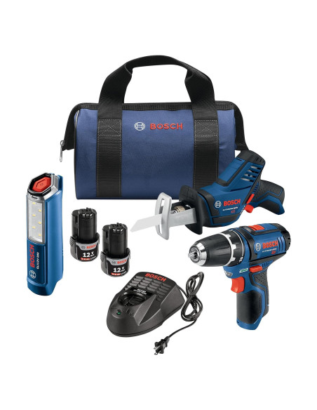 Kit de Herramientas Eléctricas Bosch GXL12V-310B22 3 Piezas Kit de Herramientas Eléctricas Bosch GXL12V-310B22 3 Piezas