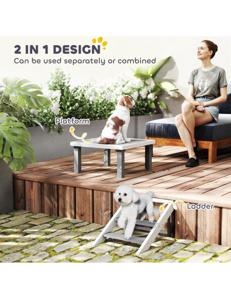 Plataforma de Entrenamiento para Perros PawHut 112x60cm Gris Plataforma de Entrenamiento para Perros PawHut 112x60cm Gris