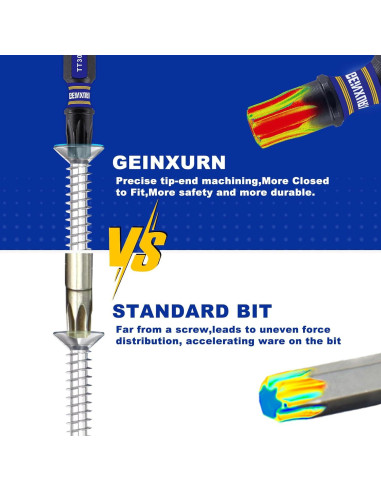 Juego de 30 Puntas de Destornillador Torx T10 GEINXURN