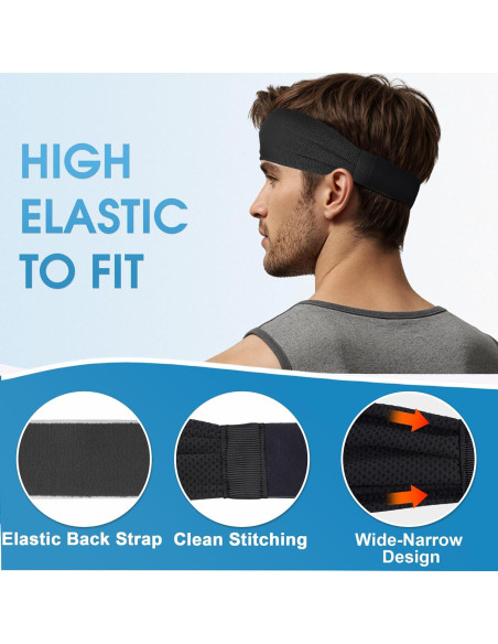 Cinta de Cabeza Deportiva Sukeen para Hombres - Enfriamiento, Antideslizante, Secado Rápido Cinta de Cabeza Deportiva Sukeen para Hombres - Enfriamiento, Antideslizante, Secado Rápido