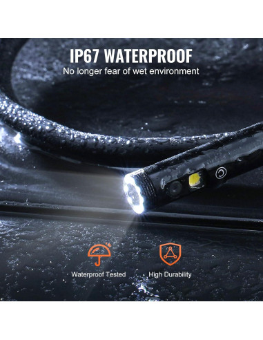Cámara Endoscópica VEVOR Lente Triple 4.3" (10.9 cm) IP67