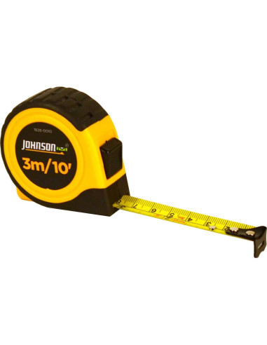 Cinta Métrica Johnson 3m/10' con Caja de Goma Antideslizante