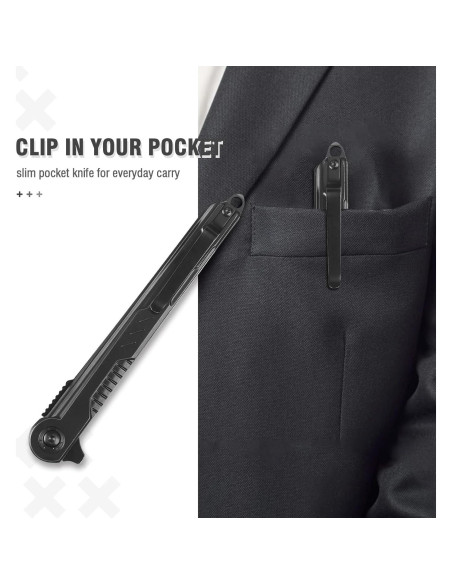 Cuchillo de bolsillo EDC FUNBRO Tanto 7CR13Mov 19.56cm negro Cuchillo de bolsillo EDC FUNBRO Tanto 7CR13Mov 19.56cm negro