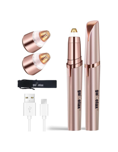 Recortador de Cejas Eléctrico Gurelax Oro Rosa Recargable