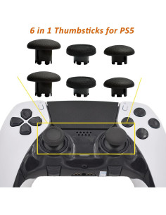 6 Joysticks Intercambiables LiXiongBao para PS5 Dualsense Edge 2