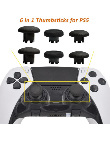 6 Joysticks Intercambiables LiXiongBao para PS5 Dualsense Edge