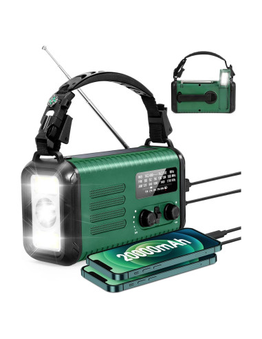 Radio de Emergencia NOAA Leaton Condor 1 con Linterna y Carga Solar